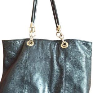 Margot Black leather tote